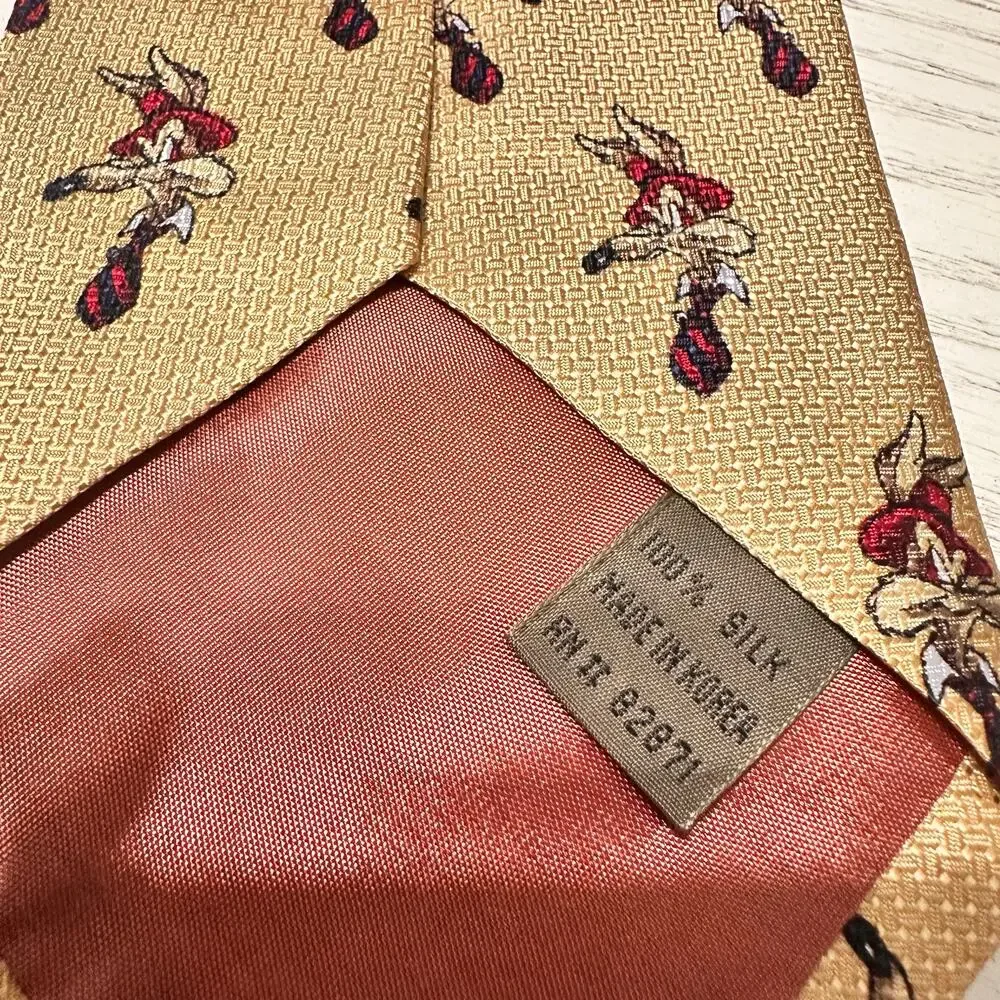 Looney Tunes Neck Tie Marvin Martian Tasmanian Vintage Silk Lot of 2